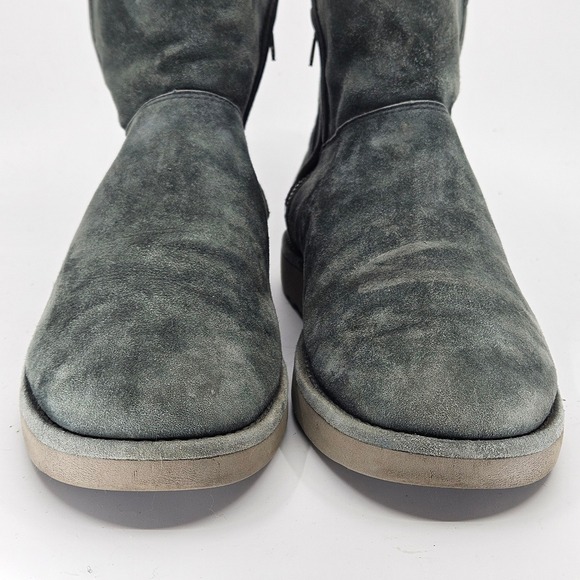 UGG Men\'s Freamon‎ Zip Slate Suede Sheepskin Lined Ankle Boots Sz 40 Casual Cozy